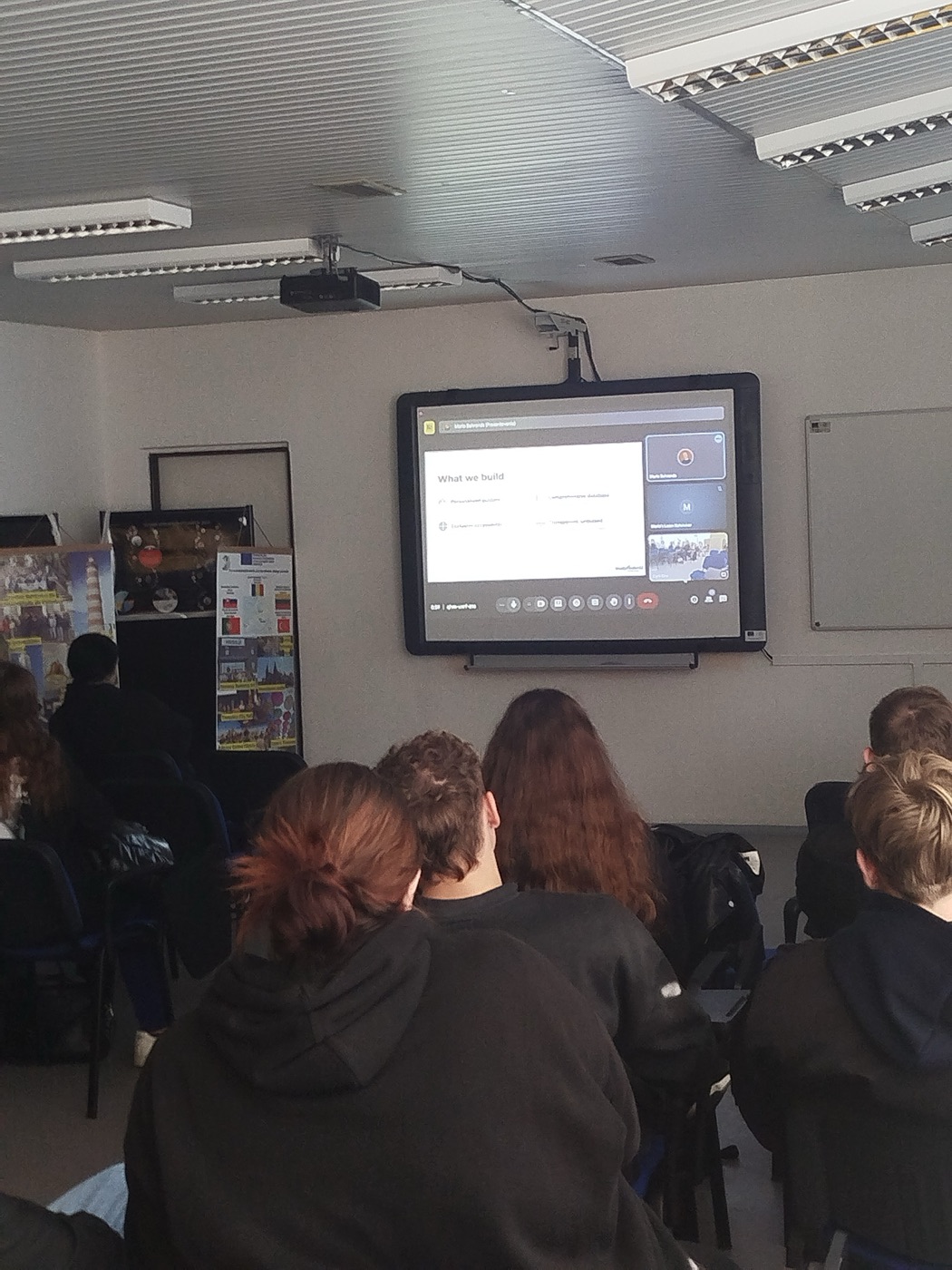 Students testing StudyfinderAI during a live classroom round in Nitra